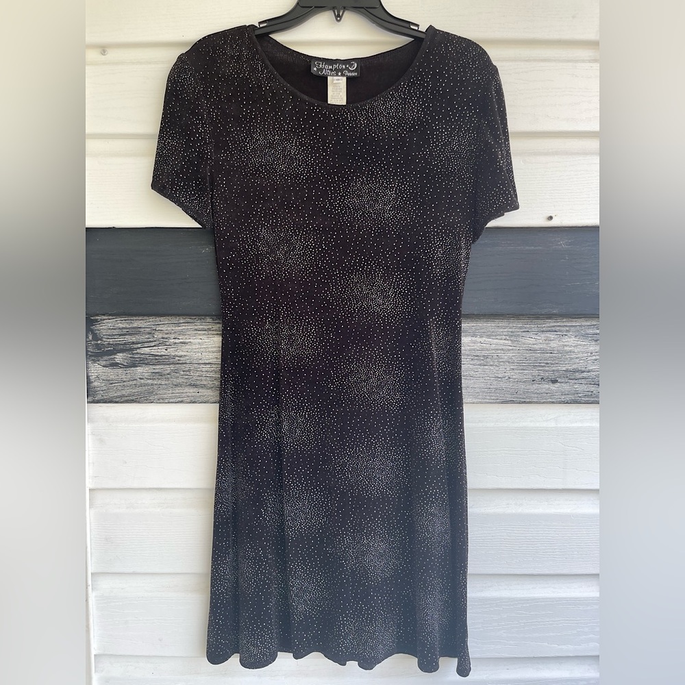 Hampton Nites Petites Dress Black Size 8.